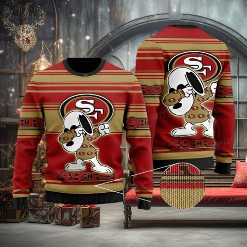 49ers Christmas Sweater Snoopy Dabbing San Francisco 49ers Gift