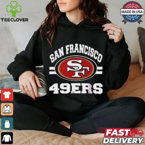 49ers Men’s Standard Jersey V Neck Mesh Stripe Tee Shirt