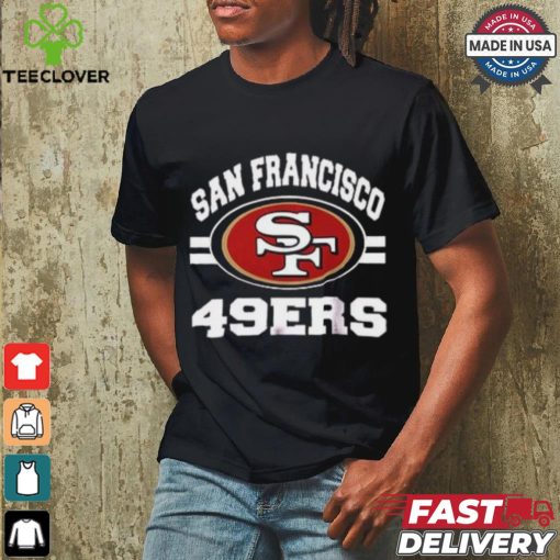 49ers Men’s Standard Jersey V Neck Mesh Stripe Tee Shirt