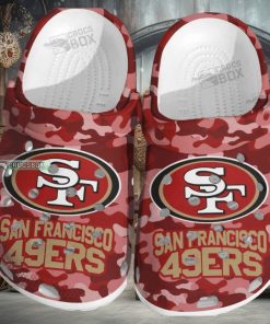 49ers Red Camo Crocs