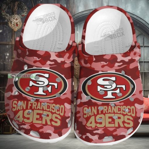 49ers Red Camo Crocs