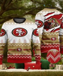 49ers Ugly Christmas Sweater Back Scratches Football Helmet San Francisco 49ers Gift