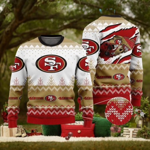 49ers Ugly Christmas Sweater Back Scratches Football Helmet San Francisco 49ers Gift