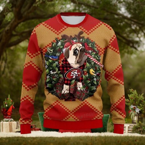 49ers Ugly Christmas Sweater Pug San Francisco 49ers Gift