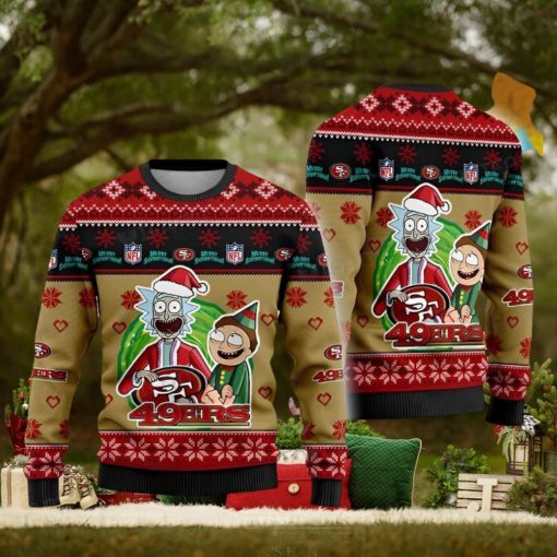 49ers Ugly Christmas Sweater Rick And Morty San Francisco 49ers Gift