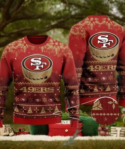 49ers Ugly Christmas Sweater Santa Claus Moon San Francisco 49ers Gift