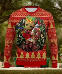 49ers Ugly Sweater Baby Groot Wreath San Francisco 49ers Gift