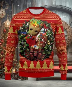49ers Ugly Sweater Baby Groot Wreath San Francisco 49ers Gift