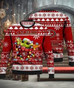 49ers Ugly Sweater Baby Yoda Christmas Lights San Francisco 49ers Gift