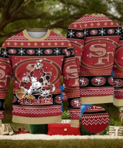 49ers Ugly Sweater Mickey Donald Goofy San Francisco 49ers Gift