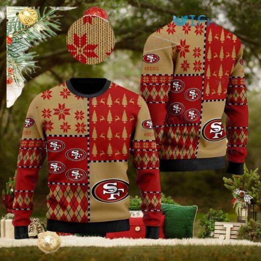 49ers Ugly Sweater Snowflake Logo Pattern San Francisco 49ers Gift
