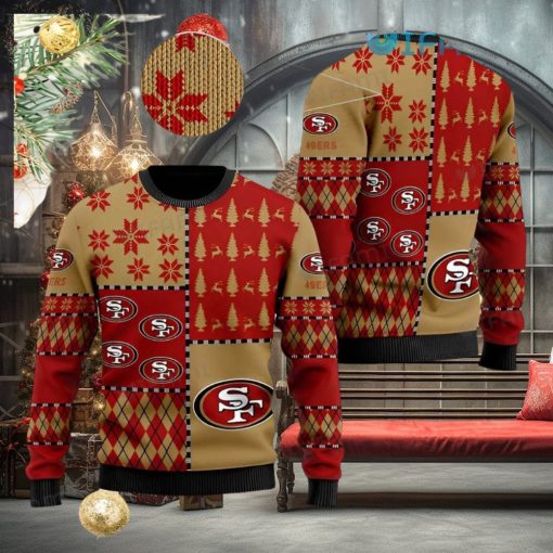 49ers Ugly Sweater Snowflake Logo Pattern San Francisco 49ers Gift