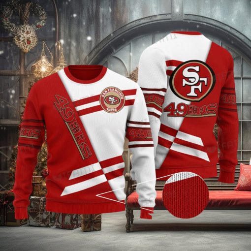 49ers Ugly Sweater White And Red San Francisco 49ers Gift