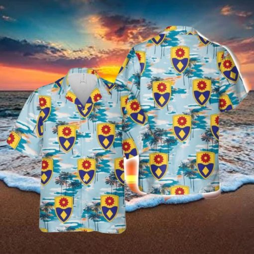 49th Military Police Brigade California Button Down Hawaiian Shirt