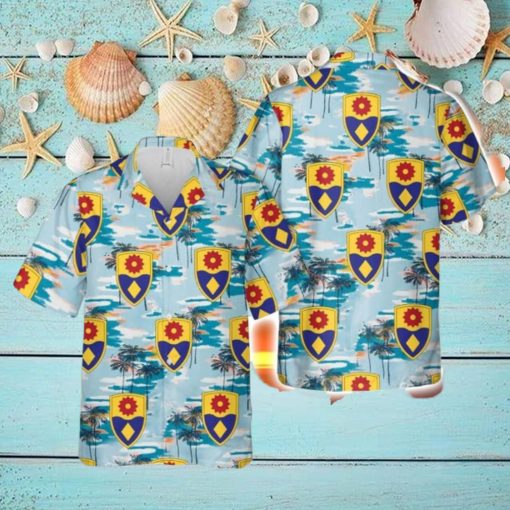 49th Military Police Brigade California Button Down Hawaiian Shirt
