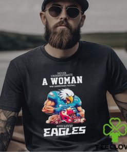 Swoop never underestimate a woman who understands football and loves Eagles shirt 1 Swoop never underestimate a woman who understands football and loves Eagles shirt