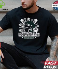 Image One Men's Michigan State Spartans Grey Helmet Star T Shirt