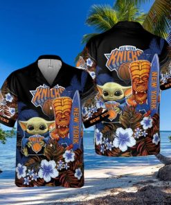New York Knicks Baby Yoda National Basketball Hawaiian Shirt Association