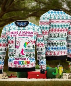 Be A Unicorn Ugly Christmas Sweater AOP All Over Printed Sweater