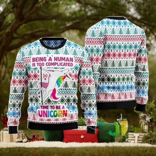 Be A Unicorn Ugly Christmas Sweater AOP All Over Printed Sweater