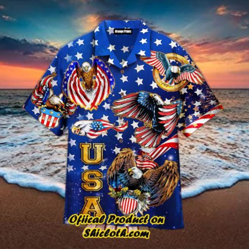 4Th Of July Independence Day Eagles Trendy Hawaiian Shirt