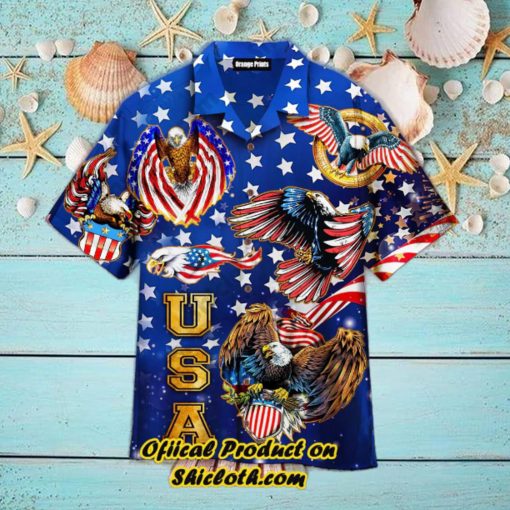 4Th Of July Independence Day Eagles Trendy Hawaiian Shirt