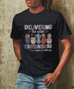 4Th Of July Labor And Delivery Firecracker Ld Nurse American Women T shirt