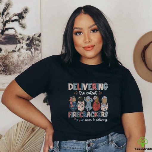 4Th Of July Labor And Delivery Firecracker Ld Nurse American Women T shirt