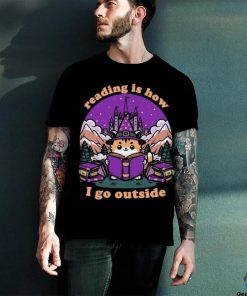 Reading Is How I Go Outside Magical Journey Cat Shirt