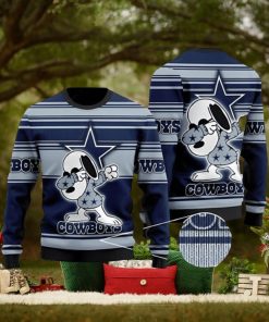 Dallas Cowboys Dabbing Snoopy Ugly Christmas Sweater 3D Printed Men And Women Holiday Gift Holiday