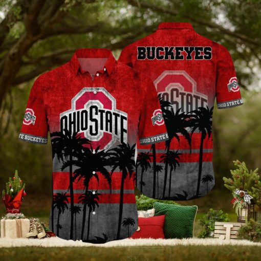 Ohio State Buckeyes Logo Coconut Tropical Hawaiian Shirt Beach Gift For Fans