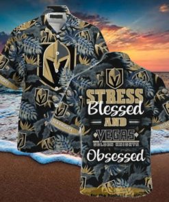 Vegas Golden Knights NHL Hawaiian Shirt Stress Blessed Obsessed