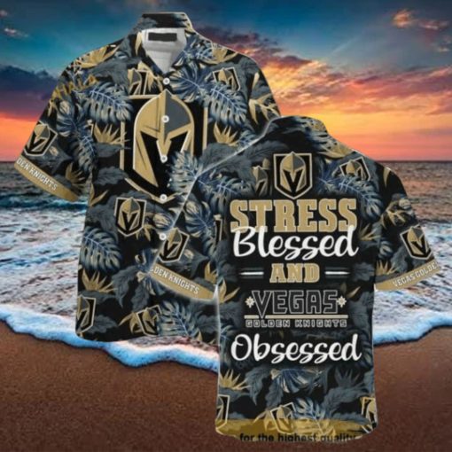 Vegas Golden Knights NHL Hawaiian Shirt Stress Blessed Obsessed