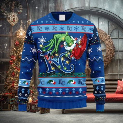 MLB Kansas City Royals Grinch Christmas Ugly 3D Sweater For Men And Women Gift Ugly Christmas