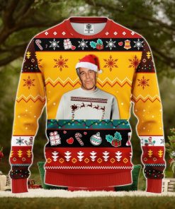 Epstein Ugly Christmas Sweater Red Yellow 1 Amazing Gift Men And Women Christmas Gift