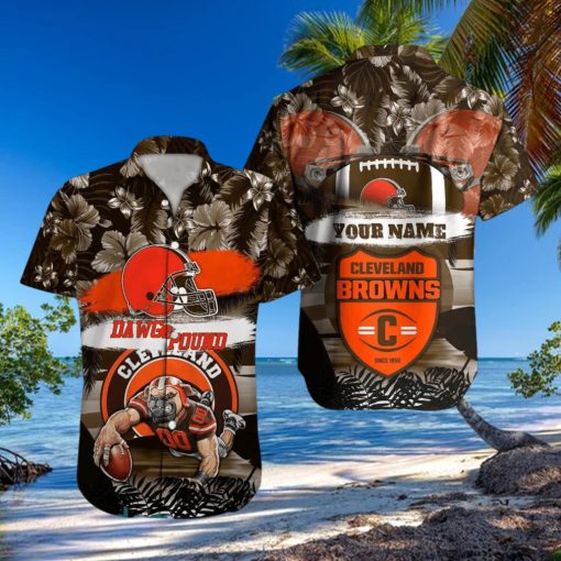 Cleveland Browns NFL Hawaiian hoodie, sweater, longsleeve, shirt v-neck, t-shirt Custom Name Summer Gift