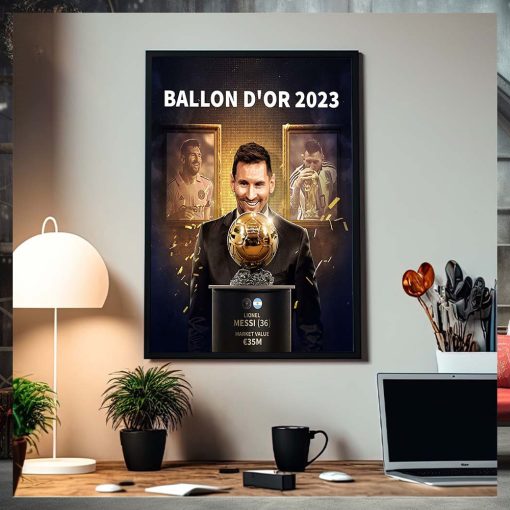 Lionel Messi Wins Eighth Ballon D’Or And Builds On His Record Home Decor Poster Canvas