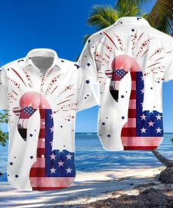 4th Of July Flamingo Hawaiian Shirt