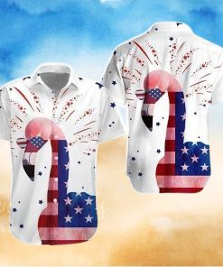 4th Of July Flamingo Hawaiian Shirt