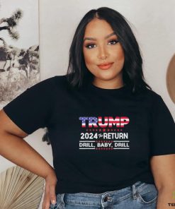 4th Of July Trump 2024 Drill Baby Drill Us Flag Republican Shirt