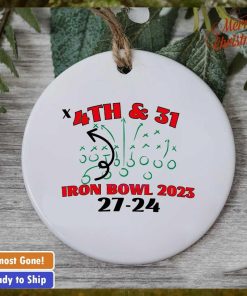 4th and 31 Iron Bowl Alabama Crimson Tide 2023 ornament