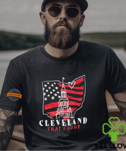 4th of July Cleveland that I love map shirt