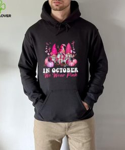 In October We Wear Pink Gnome Breast Cancer Awareness T Shirt