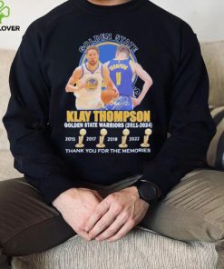 4x NBA Champions Klay Thompson 2011 2024 Golden State Warriors Thank You for the memories signature shirt