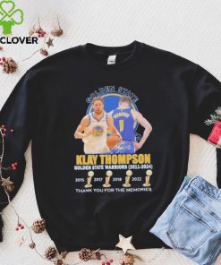 4x NBA Champions Klay Thompson 2011 2024 Golden State Warriors Thank You for the memories signature hoodie, sweater, longsleeve, shirt v-neck, t-shirt