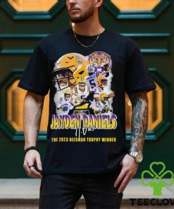 5 Jayden Daniels LSU Tigers The 2023 Heisman Trophy Winner Signature Shirt