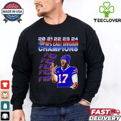 5 Time AFC East Champions Josh Allen Buffalo Bills shirt