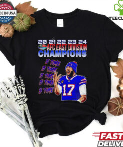 5 Time AFC East Champions Josh Allen Buffalo Bills shirt