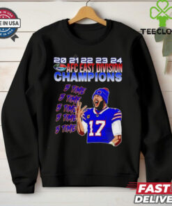 5 Time AFC East Champions Josh Allen Buffalo Bills shirt