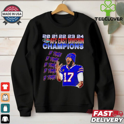 5 Time AFC East Champions Josh Allen Buffalo Bills shirt